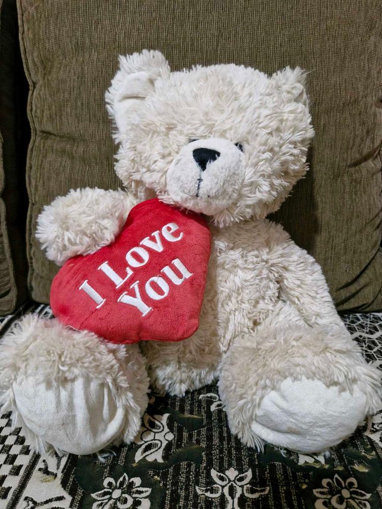 Cute Teddy Bear with "I Love You" Heart
