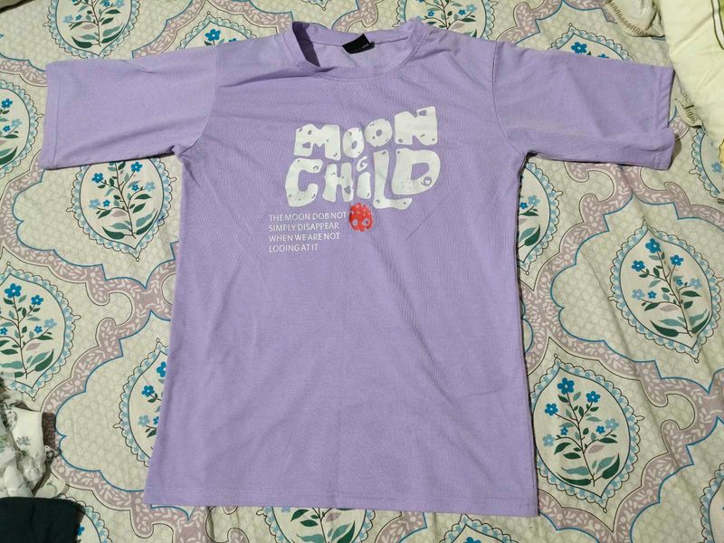 Purple "Moon Child" Graphic T-Shirt