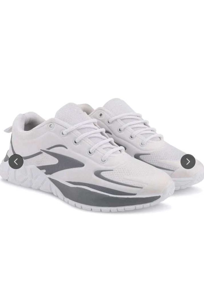 Stylish White &amp; Grey Sneakers