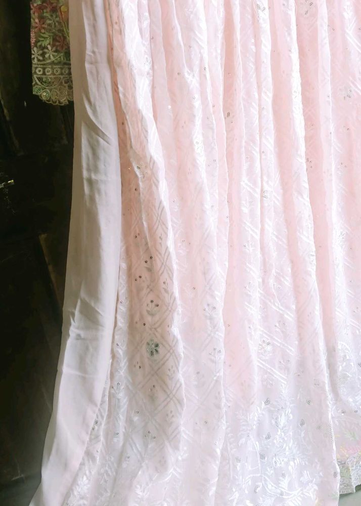 Elegant Pink Embroidered pakistani dress full set