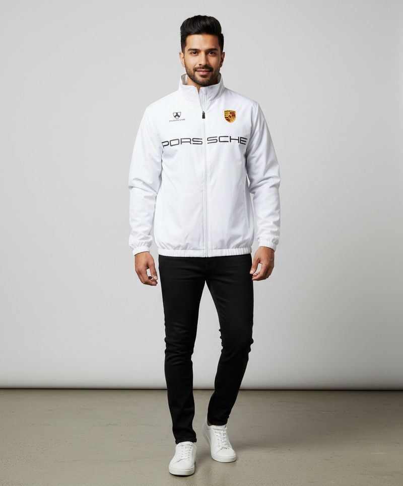 PORSCHE WHITE SPORTS JACKET PREMIUM RACING STYLE