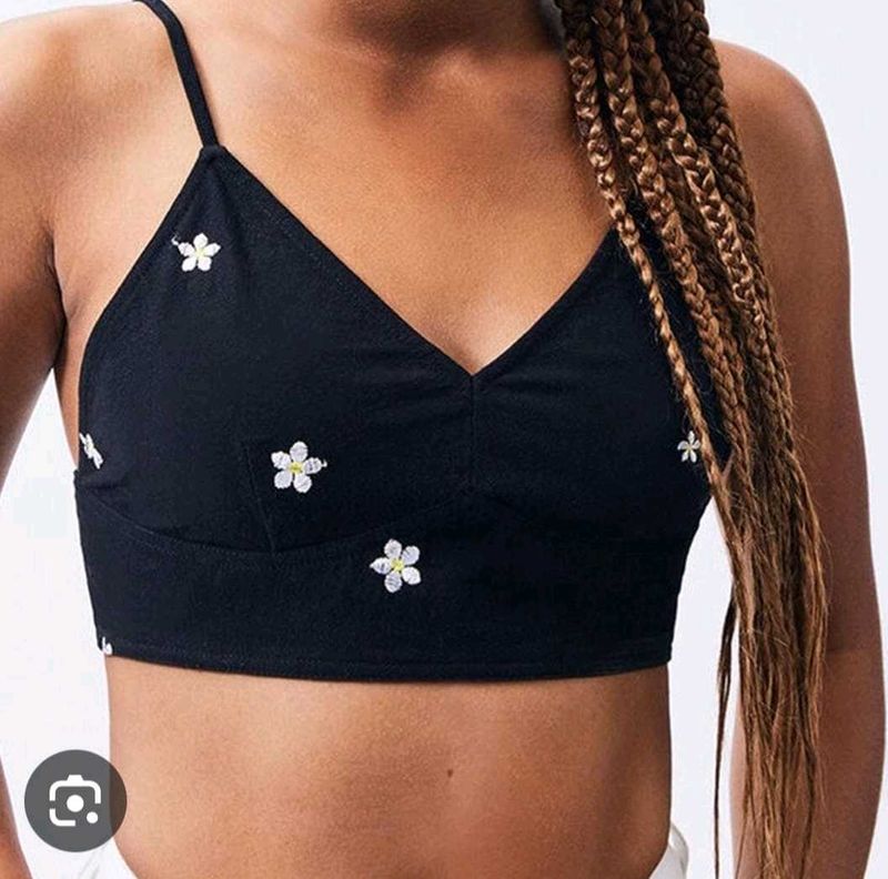 Embroidered Cami Bra Top