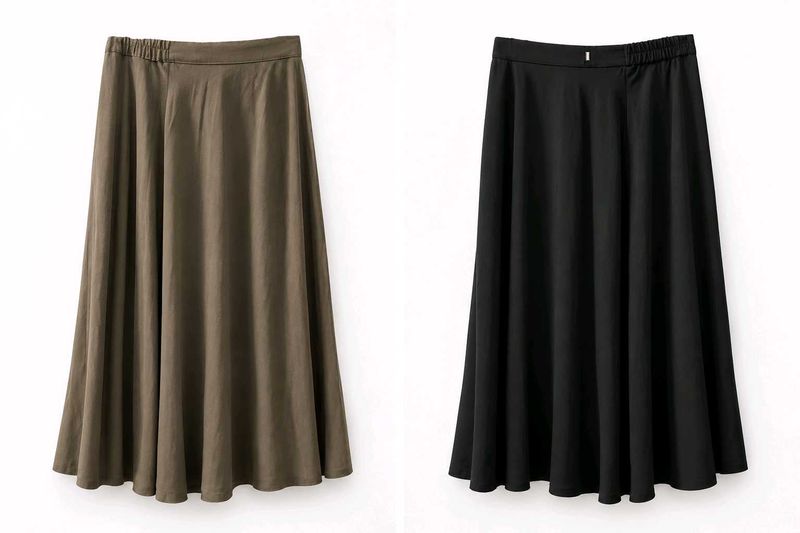 Maxi skirt ankle length REVERSIBLE