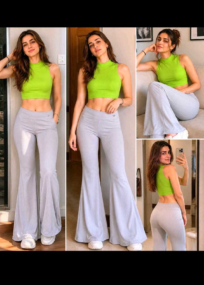 Flared Leggings - Light Grey