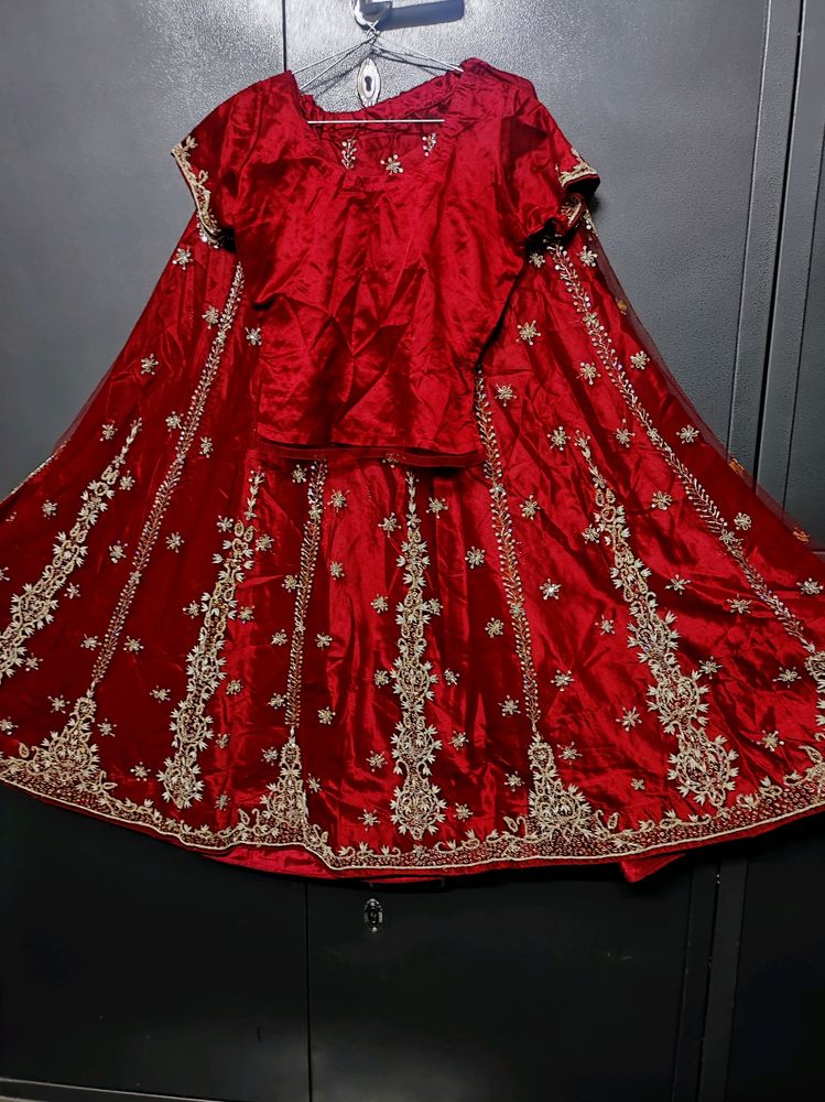 Lahanga Choli Set Maroon Colour