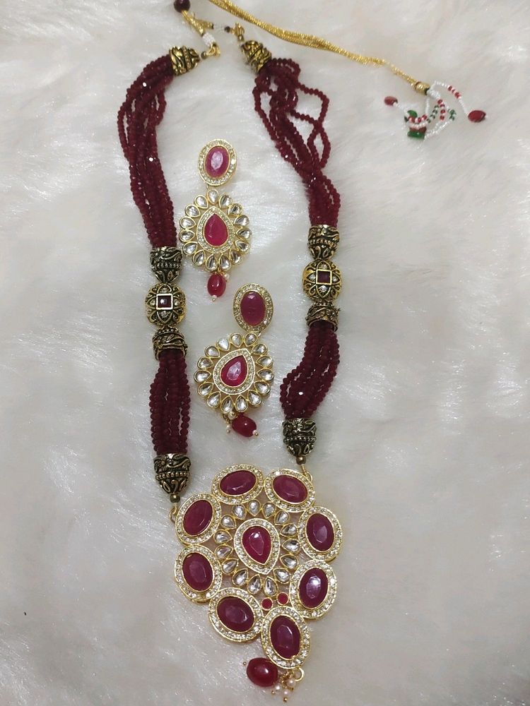 Ruby Necklace Set