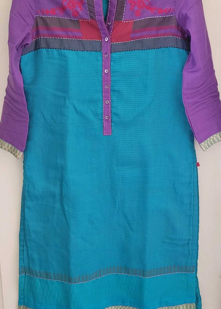 Colorful Embroidered Kurta