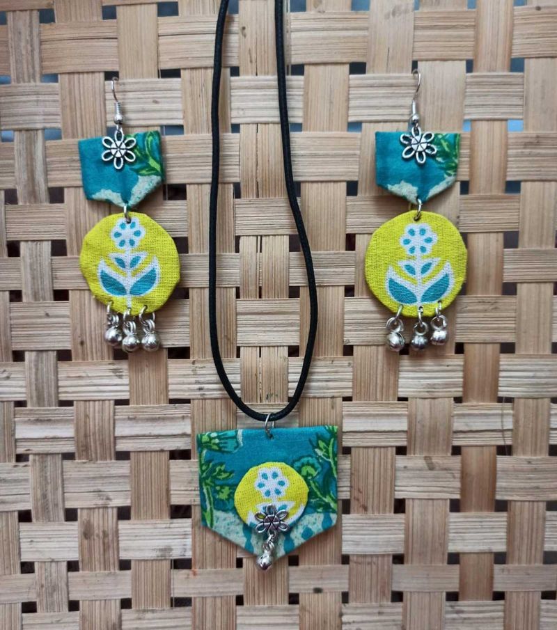 Handmade Fabric Jewellery Set