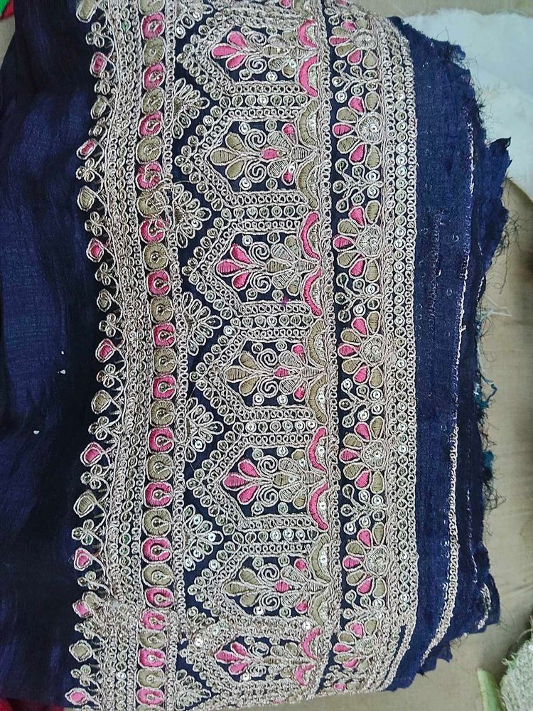 Embroidered Navy Blue lace
