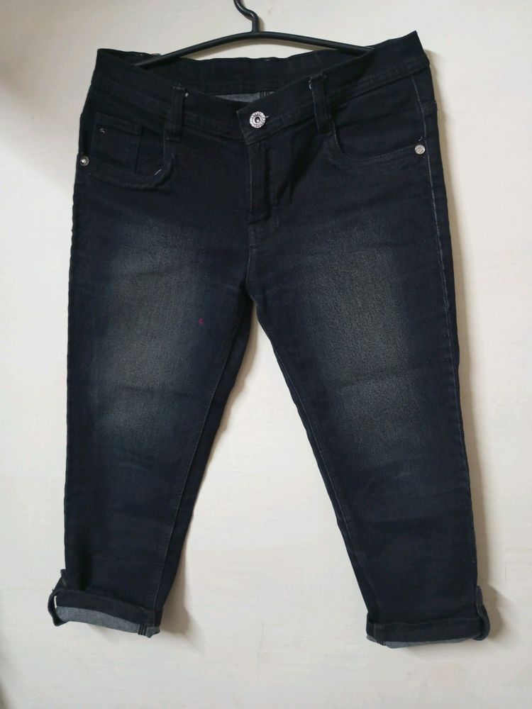 Charcoal Black  Capri