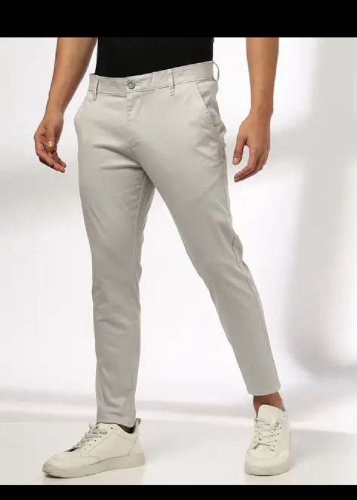 Men's Slim Fit Textured Trousers with shirt