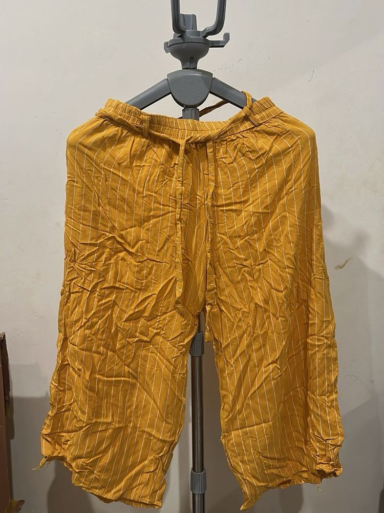 Mustard Striped Palazzos