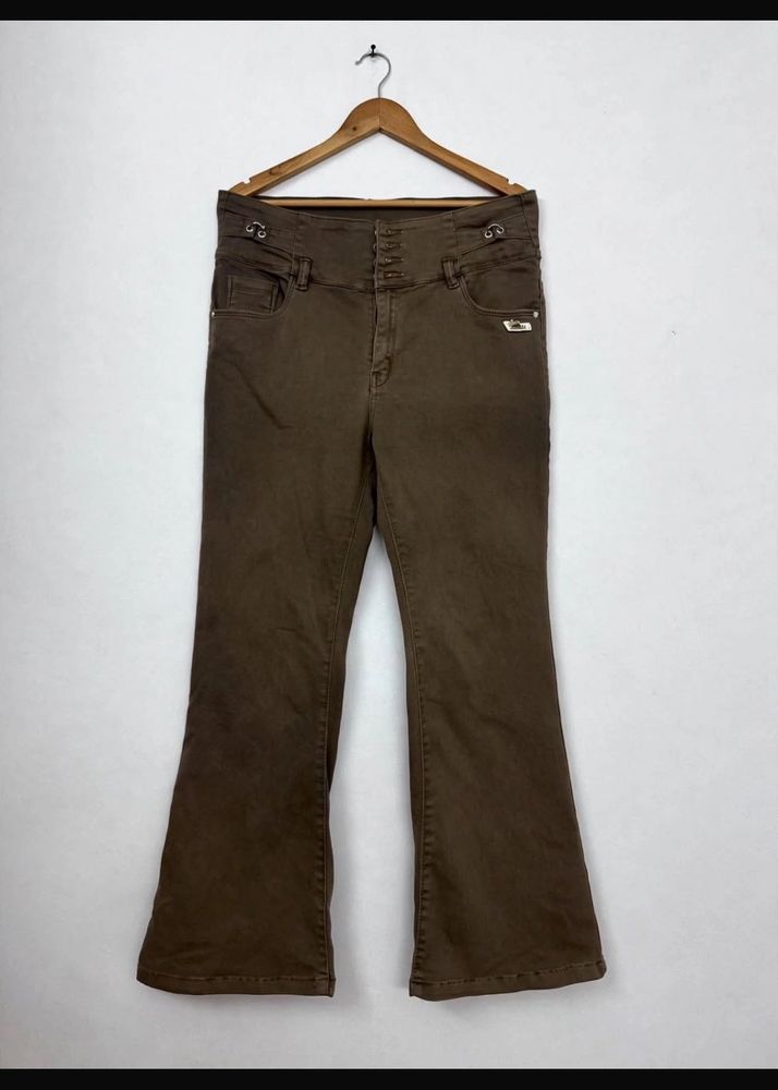 Stylish Brown Flared Pants