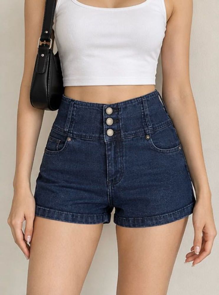Stylish High-Waisted Denim Shorts