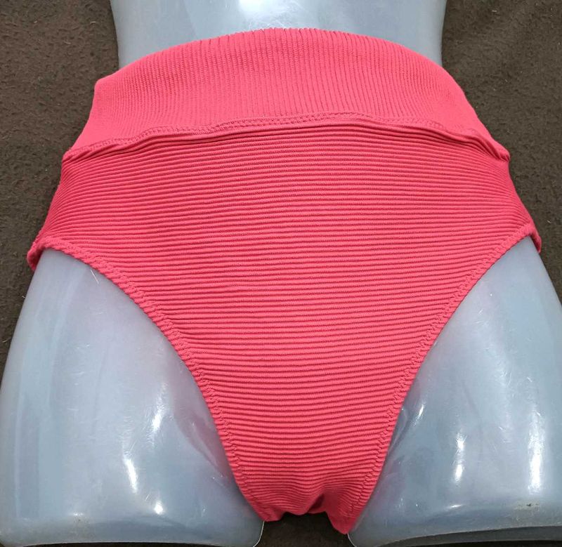 Pink Ribbed Bikini 💚Bottom