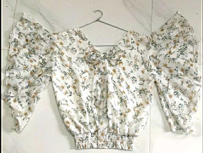 Floral Print Off-Shoulder top