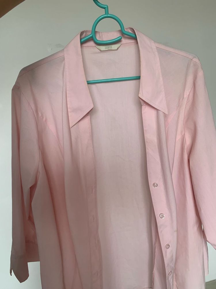 marks and spencers pink shirt