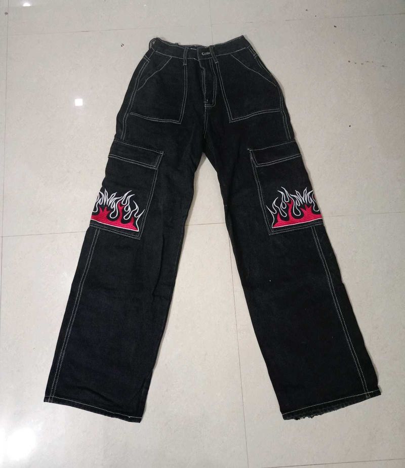 🔥 Flame Cargo Jeans