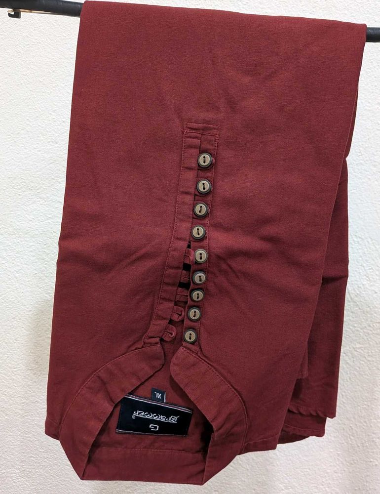 Maroon Ethnic short Kurta for Men