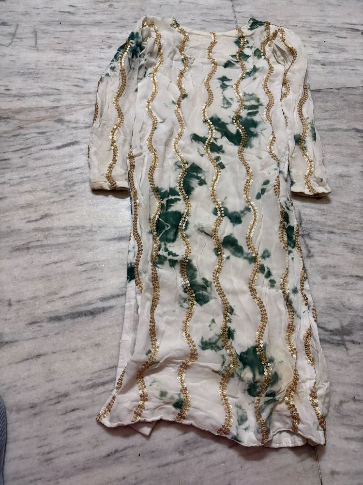 Embellished Tie-Dye Kurta