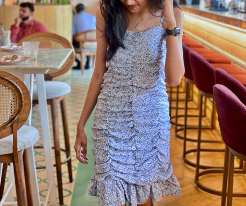 Floral Ruched Bodycon Mini Dress