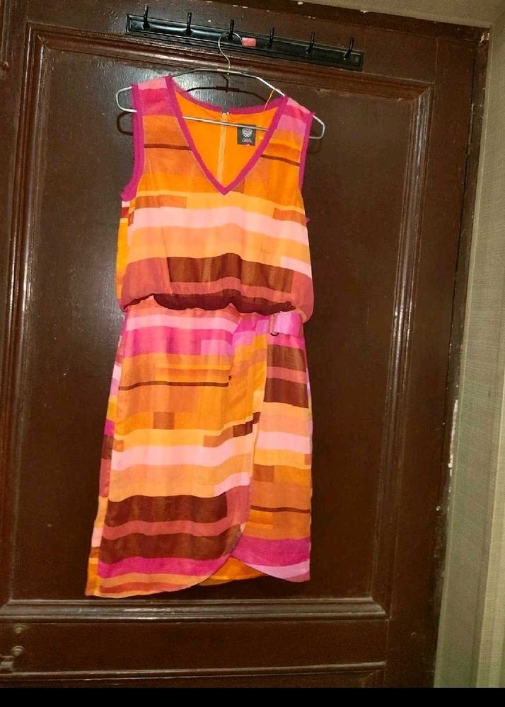 Vibrant Striped Sheath Dress imported