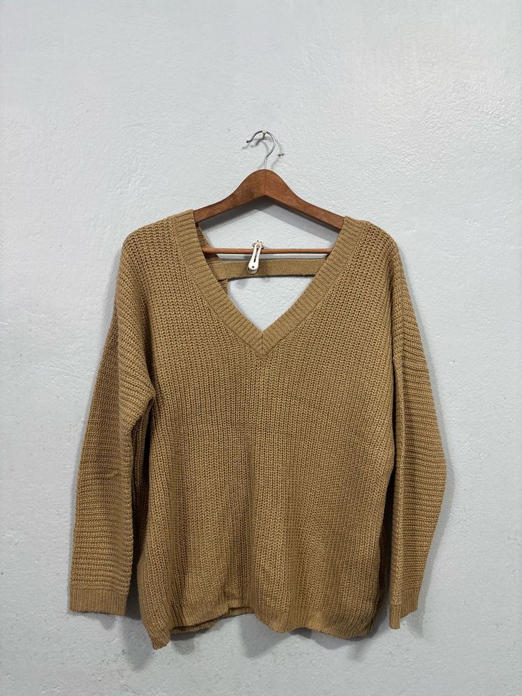 Cozy V-Neck Knit Sweater