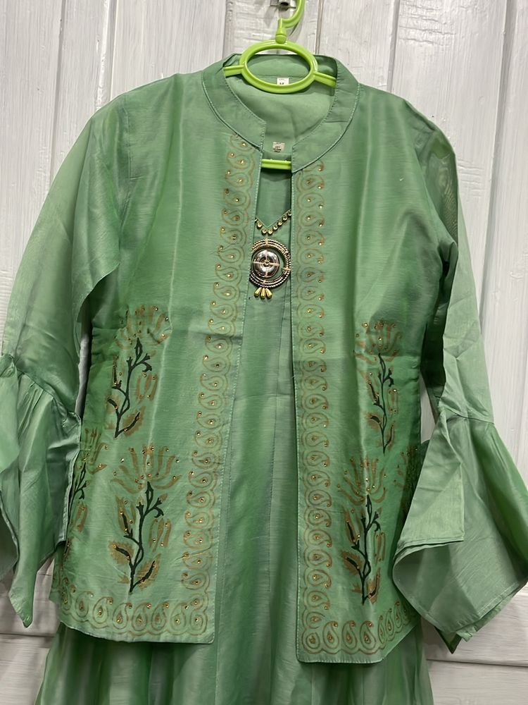 Party Wear Dress With Shrug