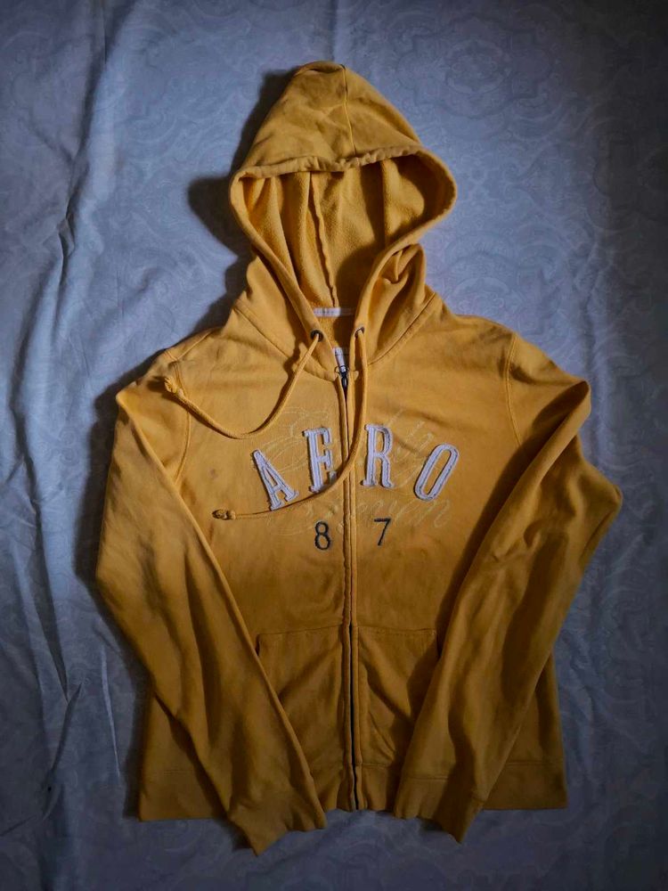 Yellow Aeropostale Zip Hoodie