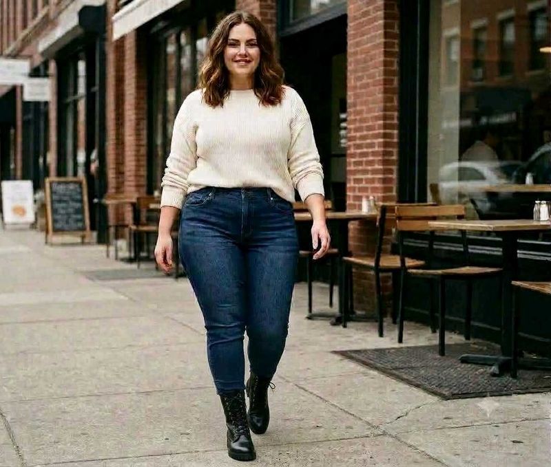 COLORS! Dark Blue High-Waisted Stretch Jeans (Size