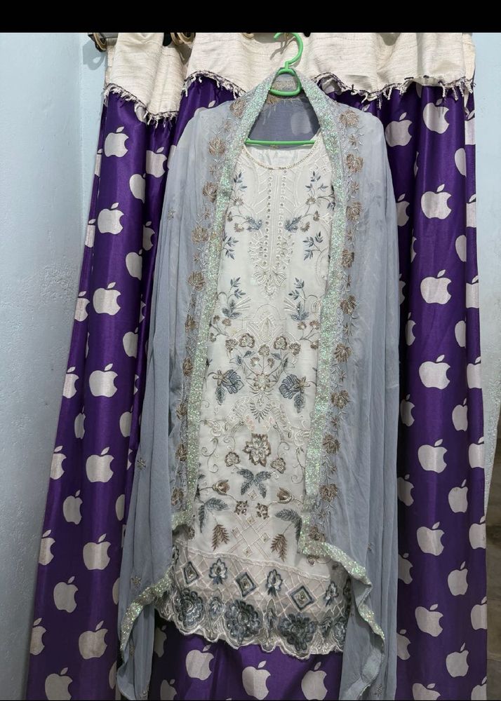 Embroidered Kurta Set with Dupatta