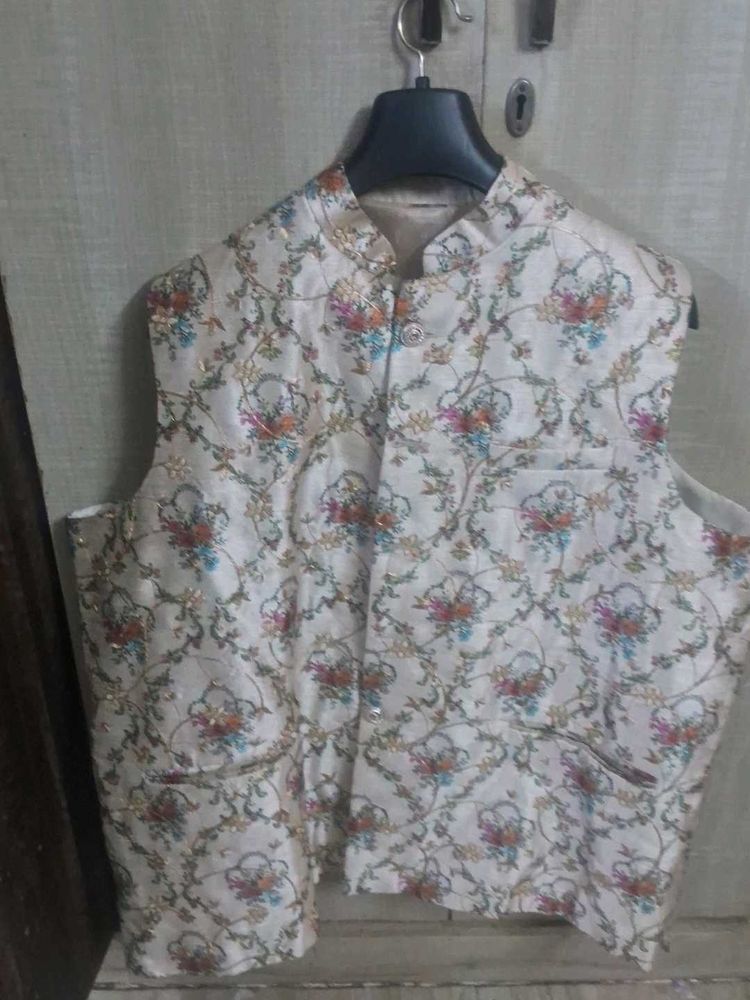 Men's Floral Nehru Jacket 3xl