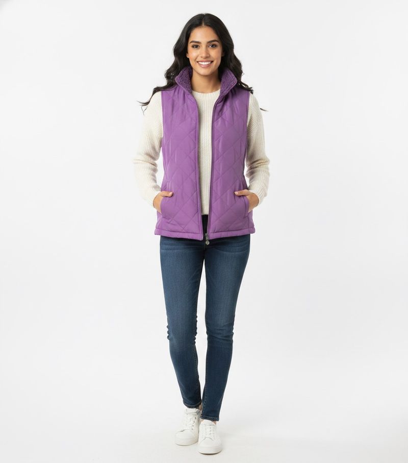 Purple Quilted Vest
