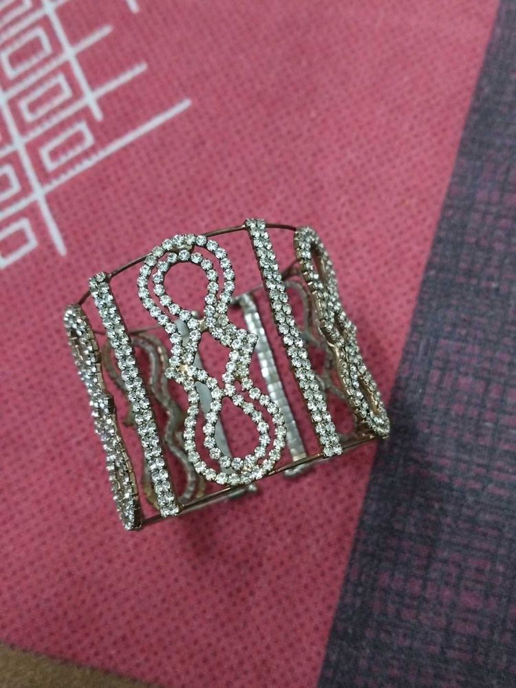 2 Sparkling Cuff Bracelet,hairband and one belt