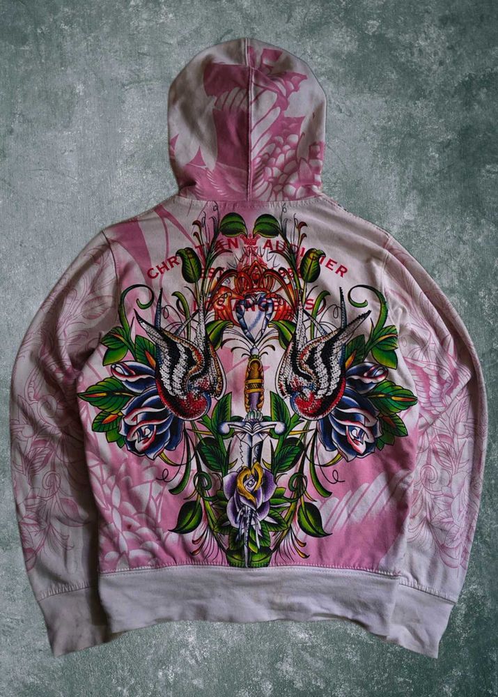 Rare 2000s Christian Audiger Wings Zip Hoodie