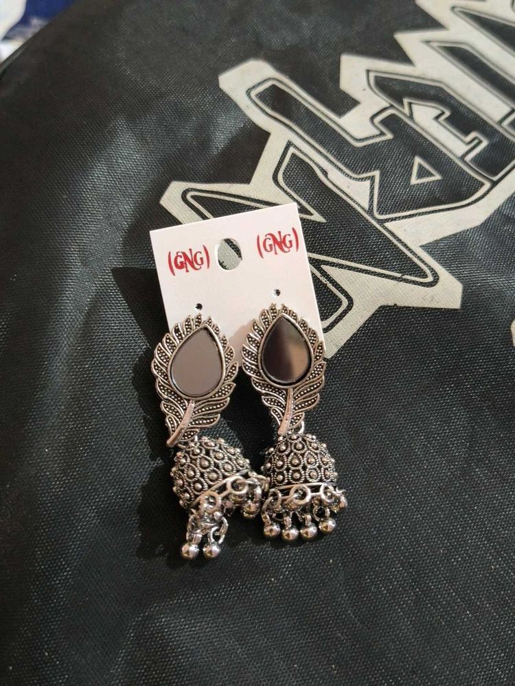Beautiful Oxidised Jhumka Earrings