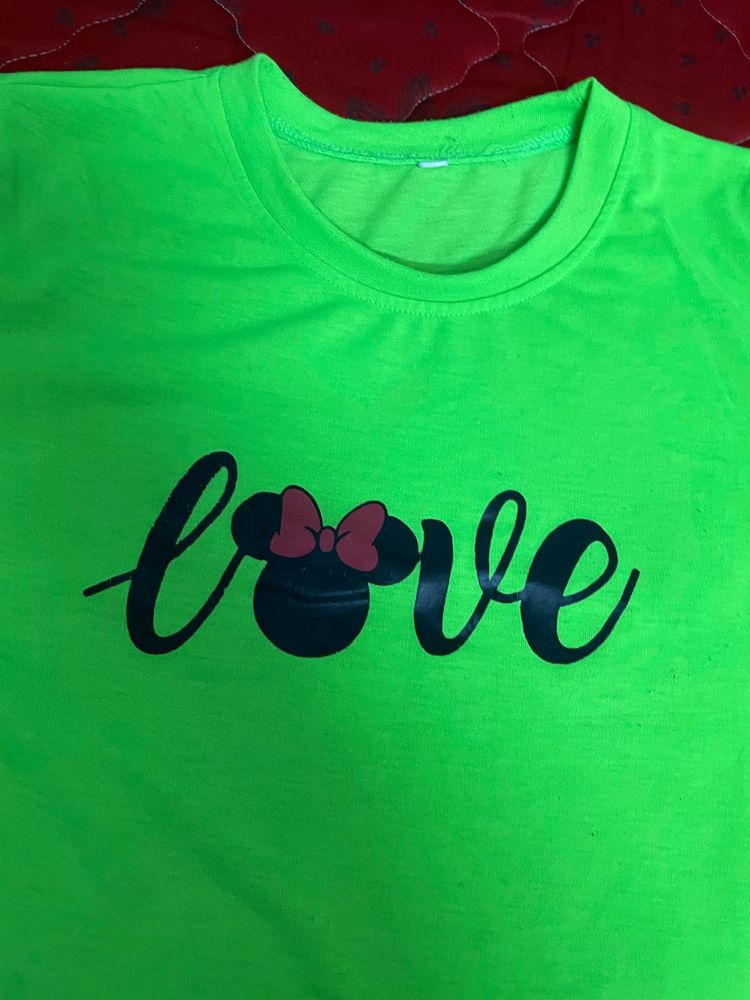 Bright Green "Love" T-Shirt