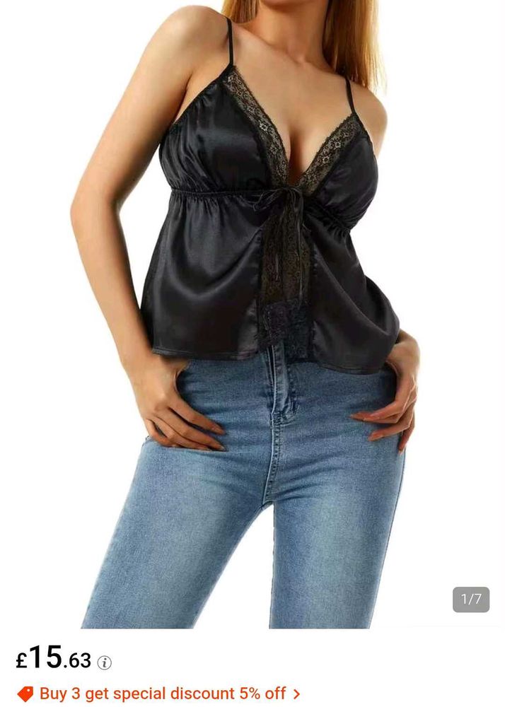 Satin Lace Cami Top