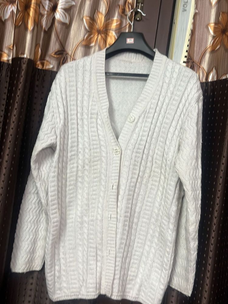 white Cardigan For Women XL Size