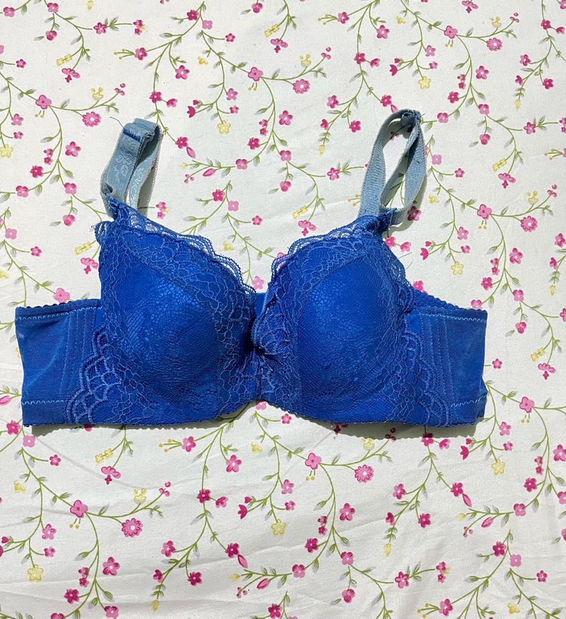 Vibrant Blue Lace Bra