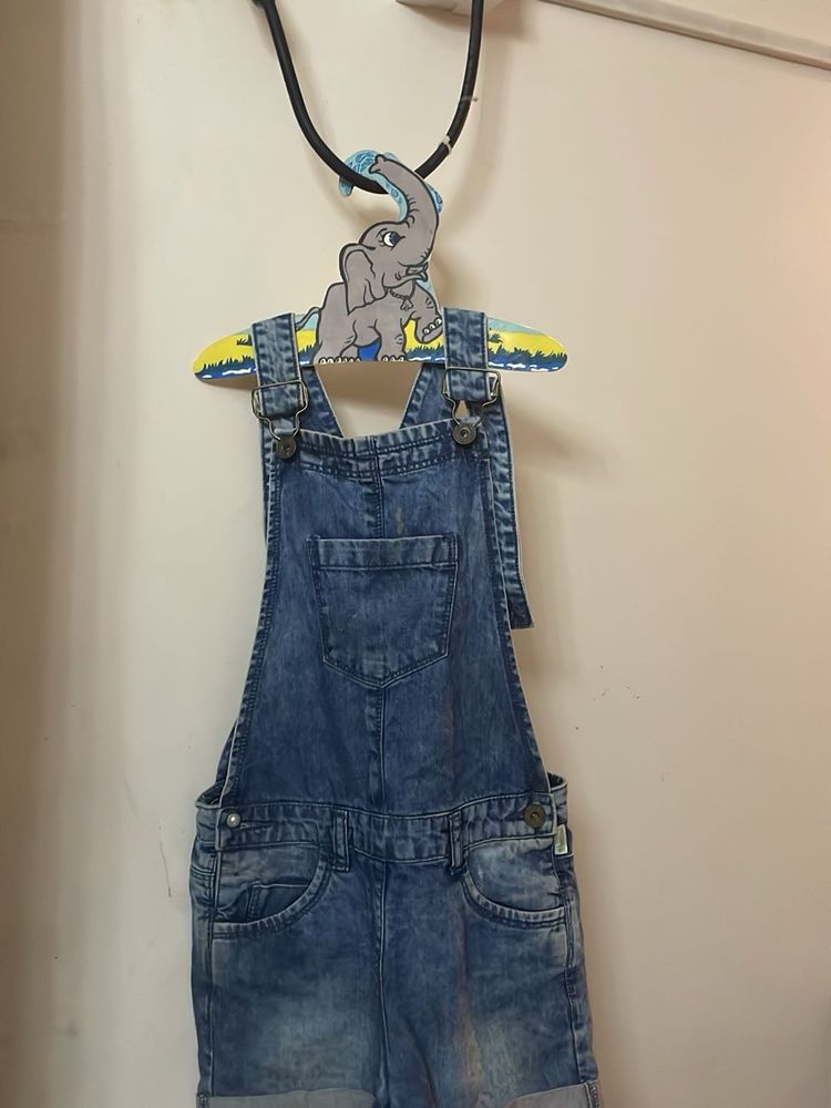 Denim Short Overalls
