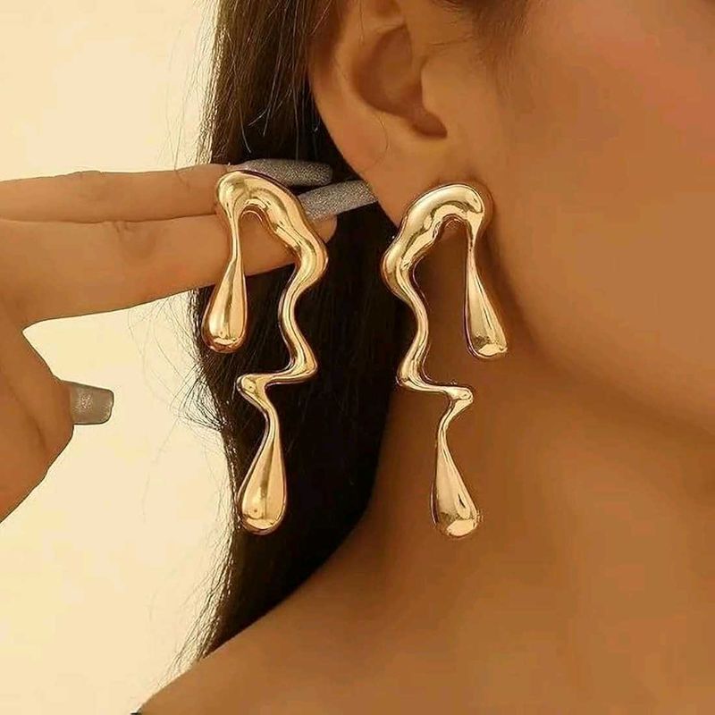 ⚡️Unique Gold Drip Earrings⚡️