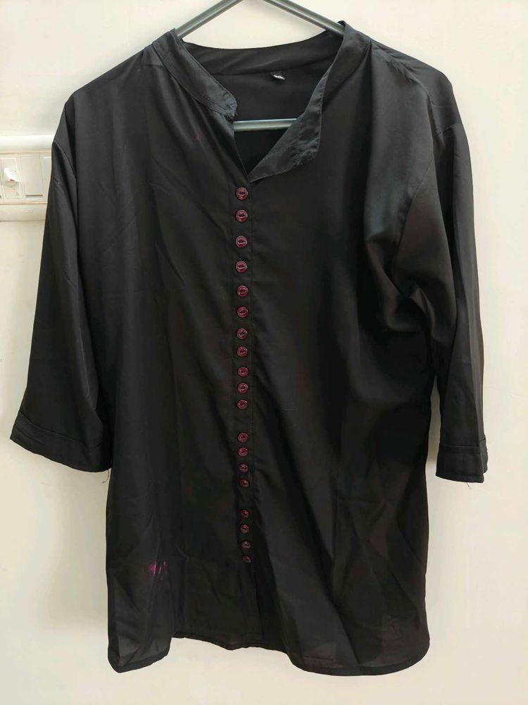 Elegant Black Kurta Top