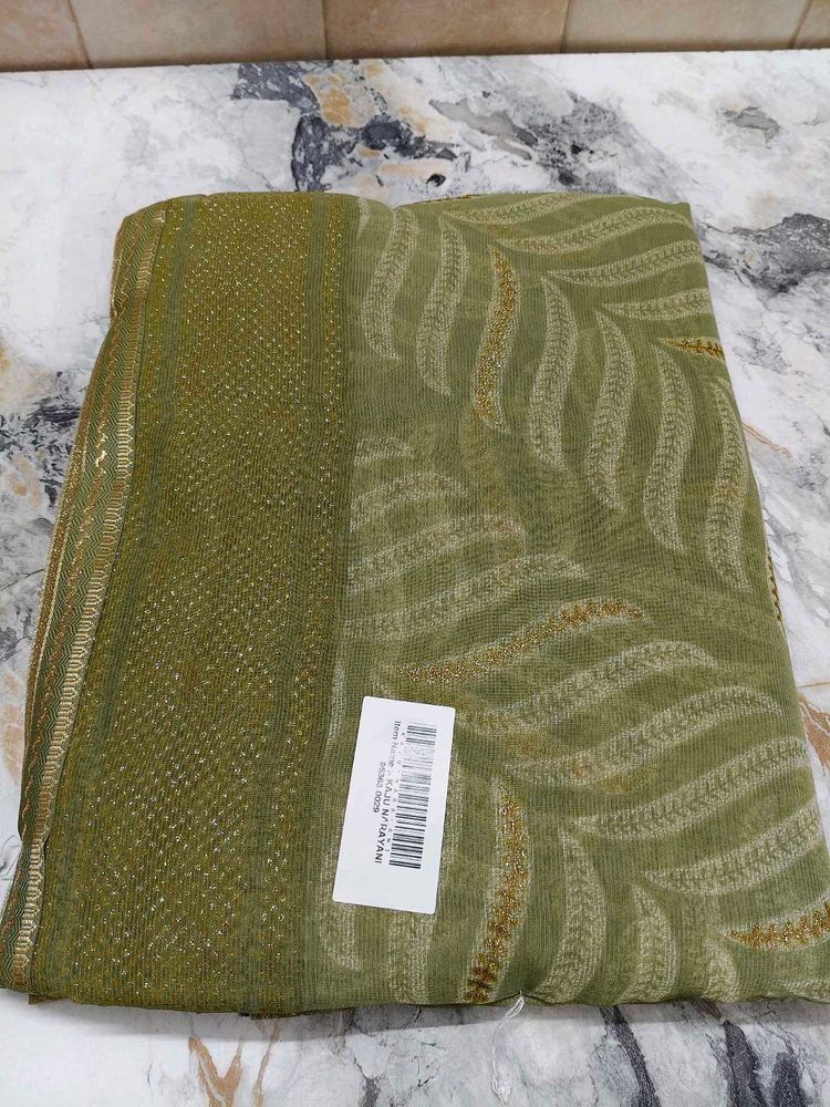 Elegant Green Printed saree
