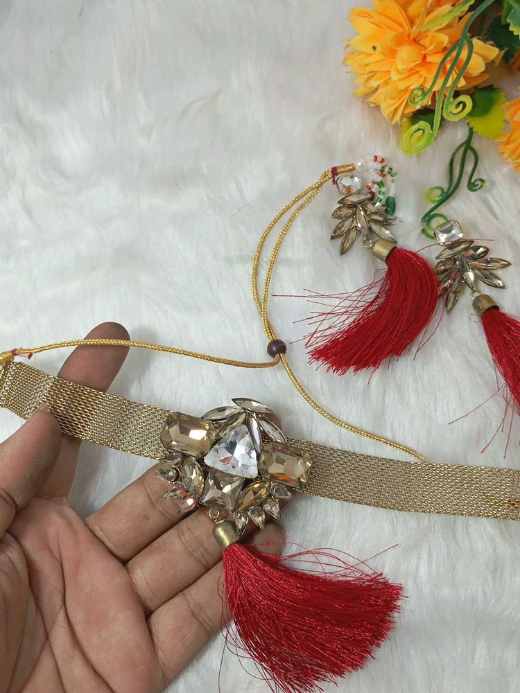 multi designer antic  lock silk handmade naick ear