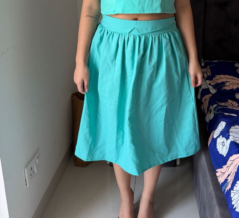 Aqua A-Line Skirt