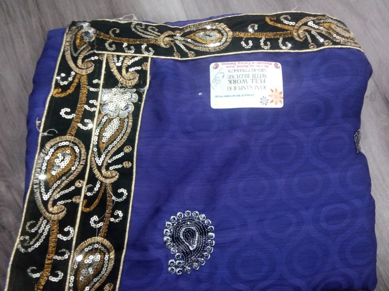 Elegant  Sequined Saree ( fix price)