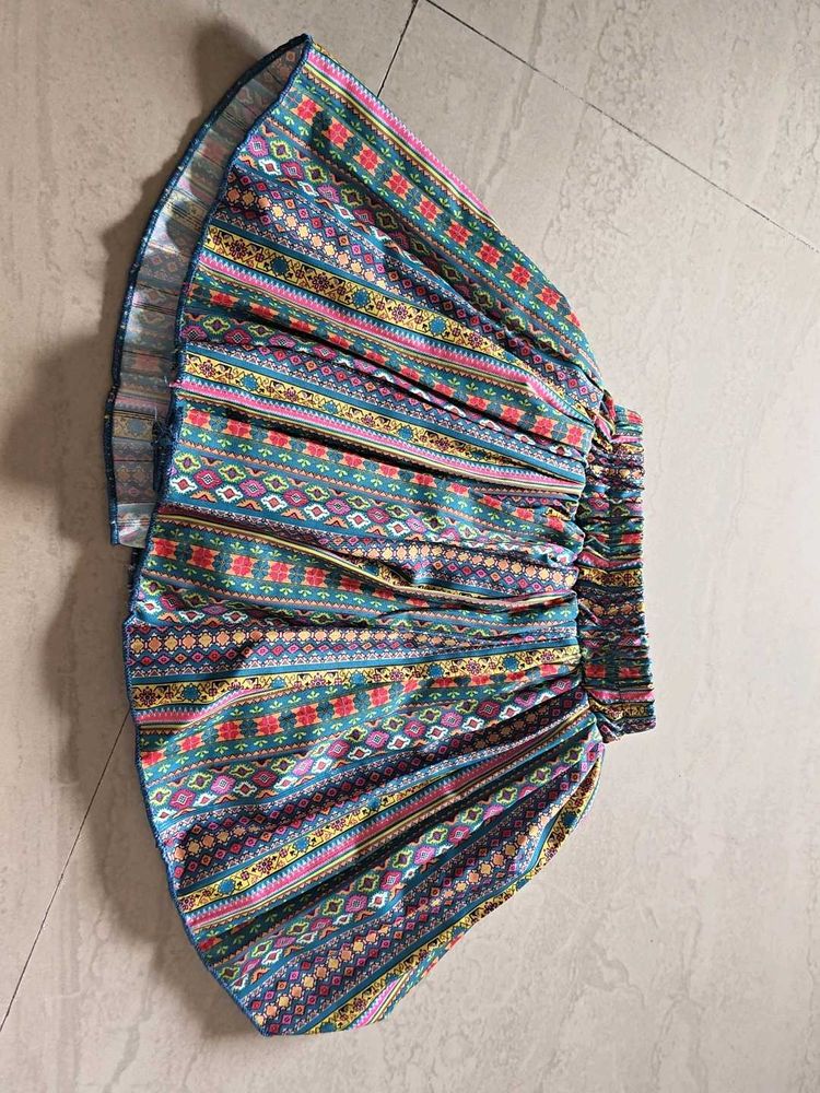 Bohemian Print Elastic Waist Skirt