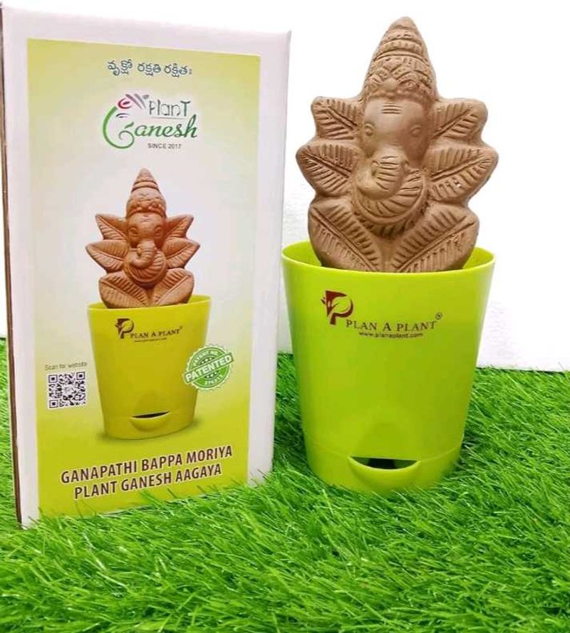 Plant Ganesh Idol in Pot