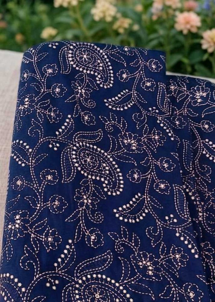 Elegant Navy Blue cotton pics.